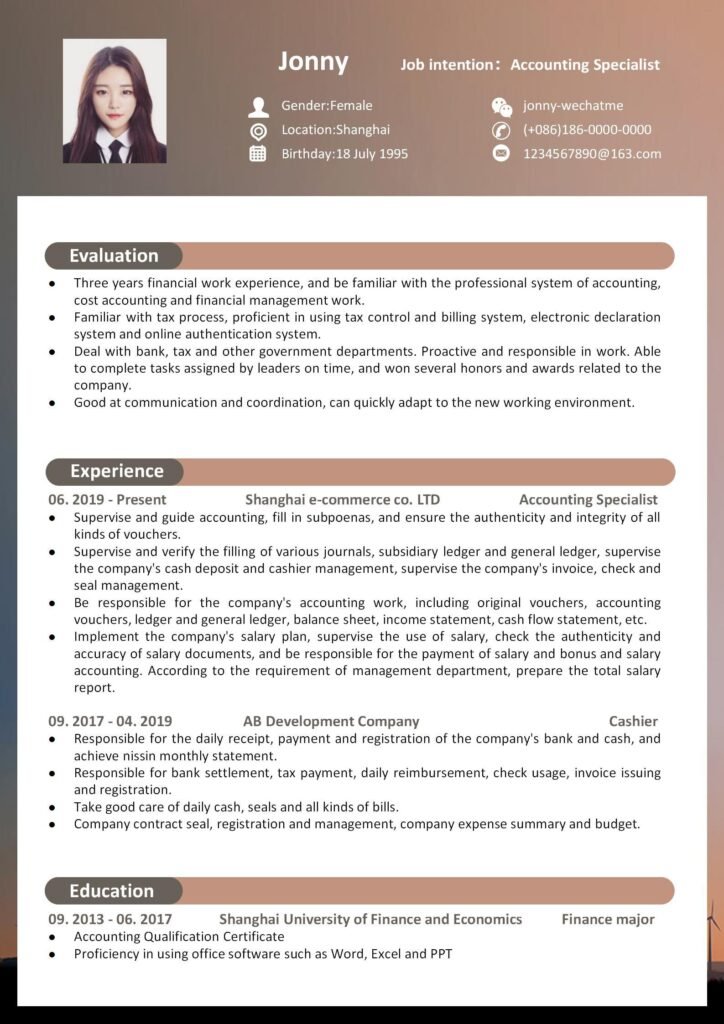 Resume for Accountant