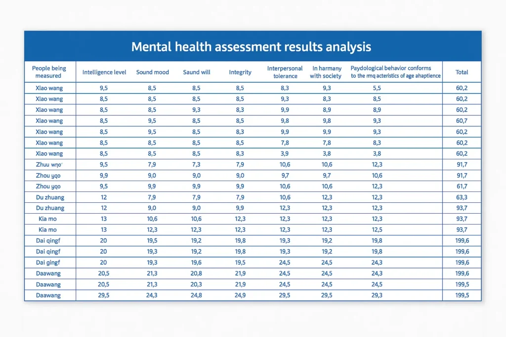 Mental Health Assessment