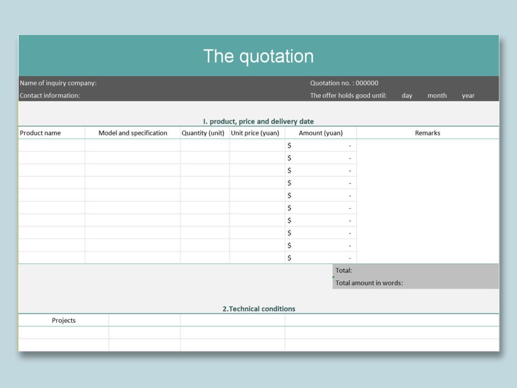 Basic Business Quotation